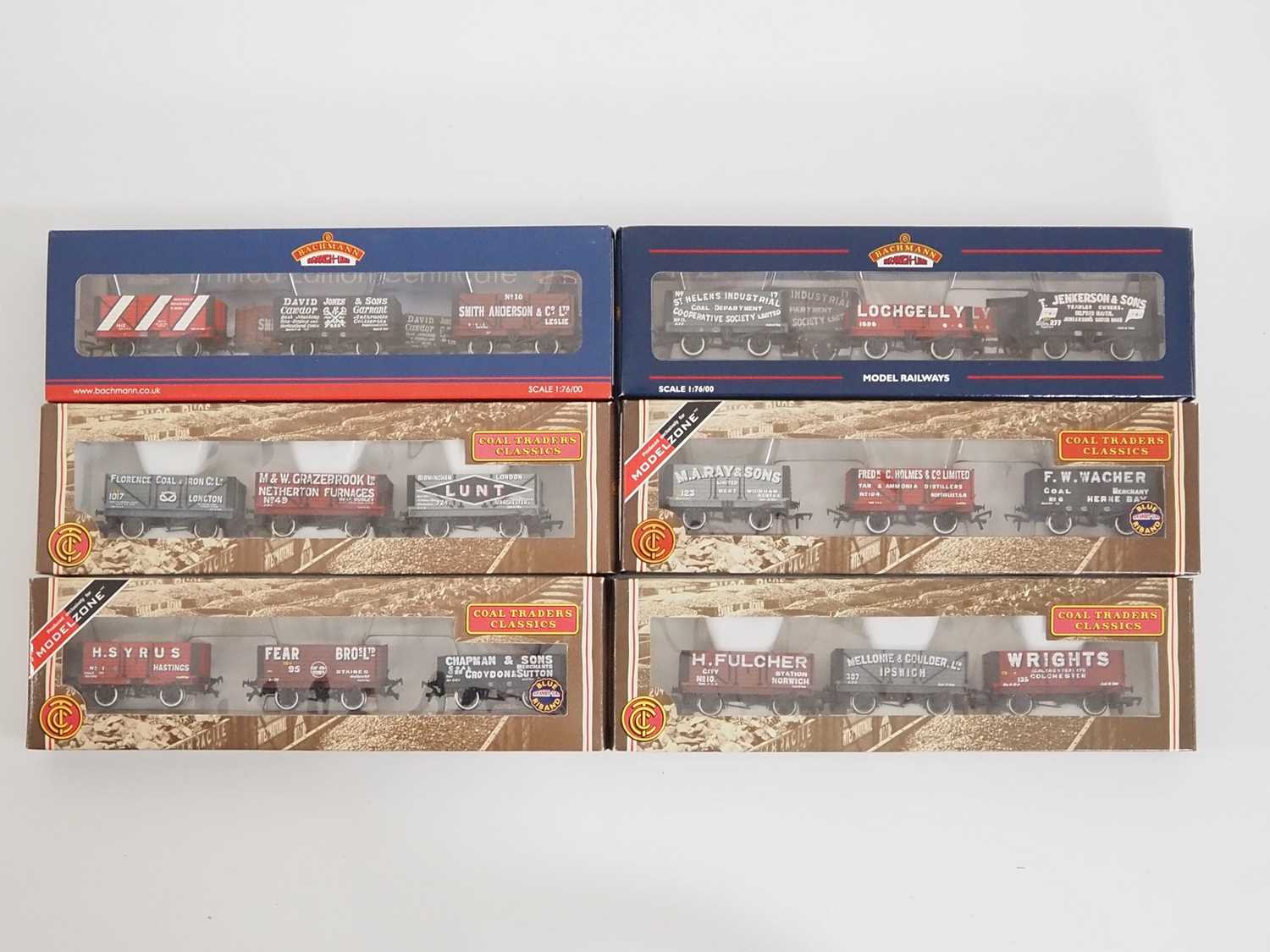 A group of BACHMANN OO gauge limited edition triple wagon packs - VG in VG boxes (6)