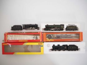 A group of HORNBY OO gauge steam locomotives in LMS and GWR liveries - G/VG in F/G boxes (3)