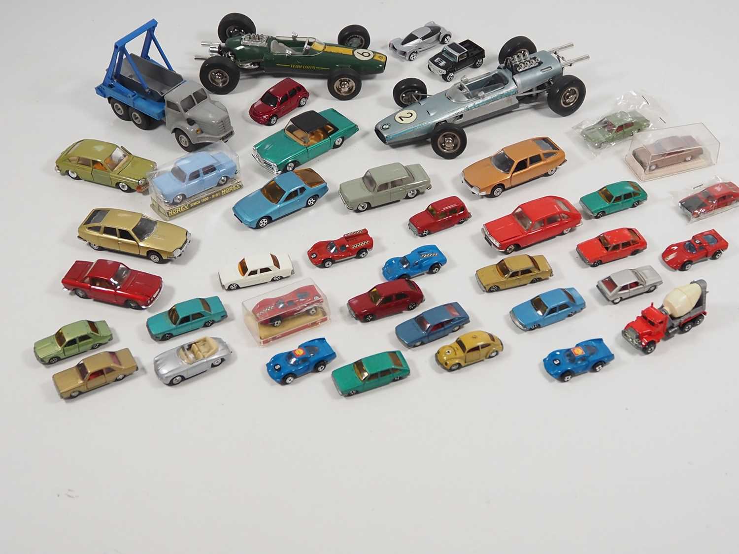 A large quantity of unboxed vintage diecast vehicles by SCHUCO, GAMA, WELLY, NOREV, MEBE and