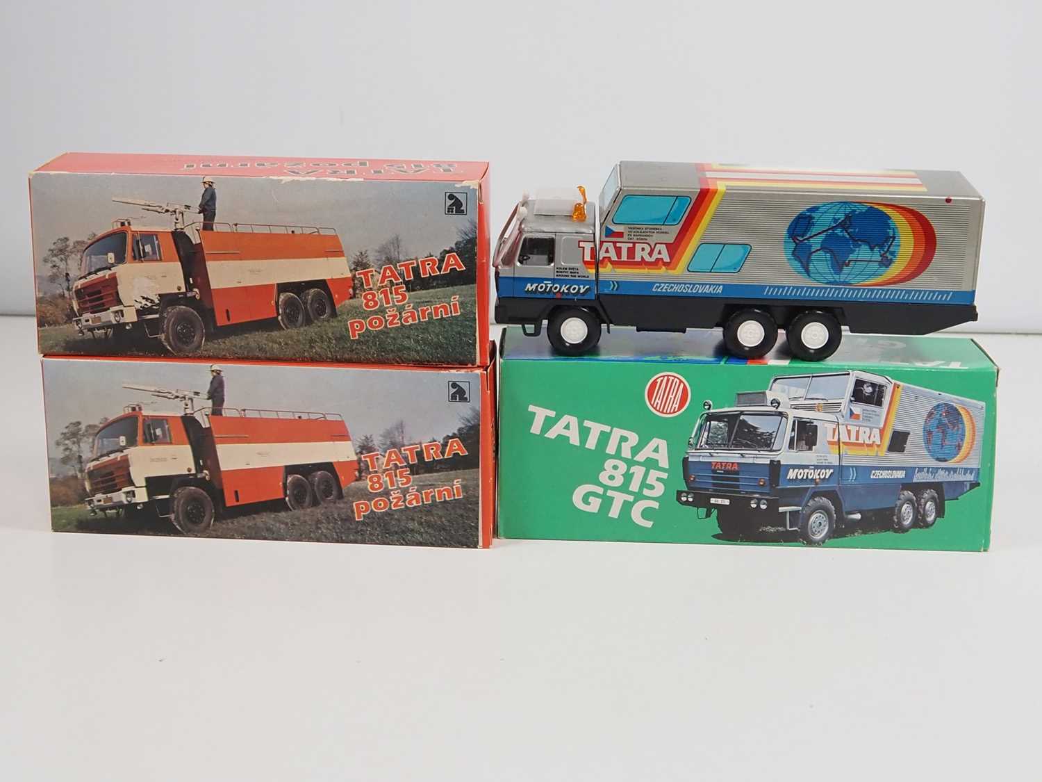 A group of Czechoslovakian tinplate vintage lorries by KADEN, mostly Tatra examples - VG in G - Image 2 of 5