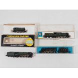 A group of boxed and unboxed N gauge steam locomotives by FARISH and others - F/G in F/G boxes where