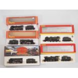A group of OO gauge steam locomotives by HORNBY, all in BR liveries - G/VG in G/VG boxes (5)