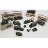 A collection of boxed and unboxed DINKY military vehicles - F/G in P/G boxes where boxed (12)