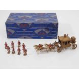 A JOHILLCO 1935 diecast Jubilee coach set, appears complete, some minor damage but in original box -