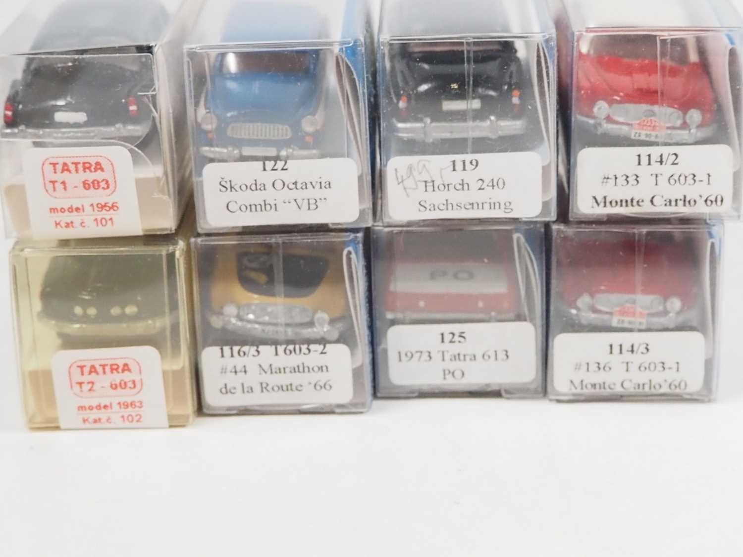 A group of white metal 1:87 scale cars - most with detailing etches by V&V MODEL who are a Czech - Bild 5 aus 5