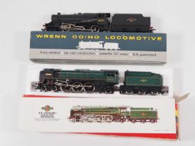 A pair of OO gauge steam locomotives comprising a HORNBY 'Britannia' together with a WRENN class