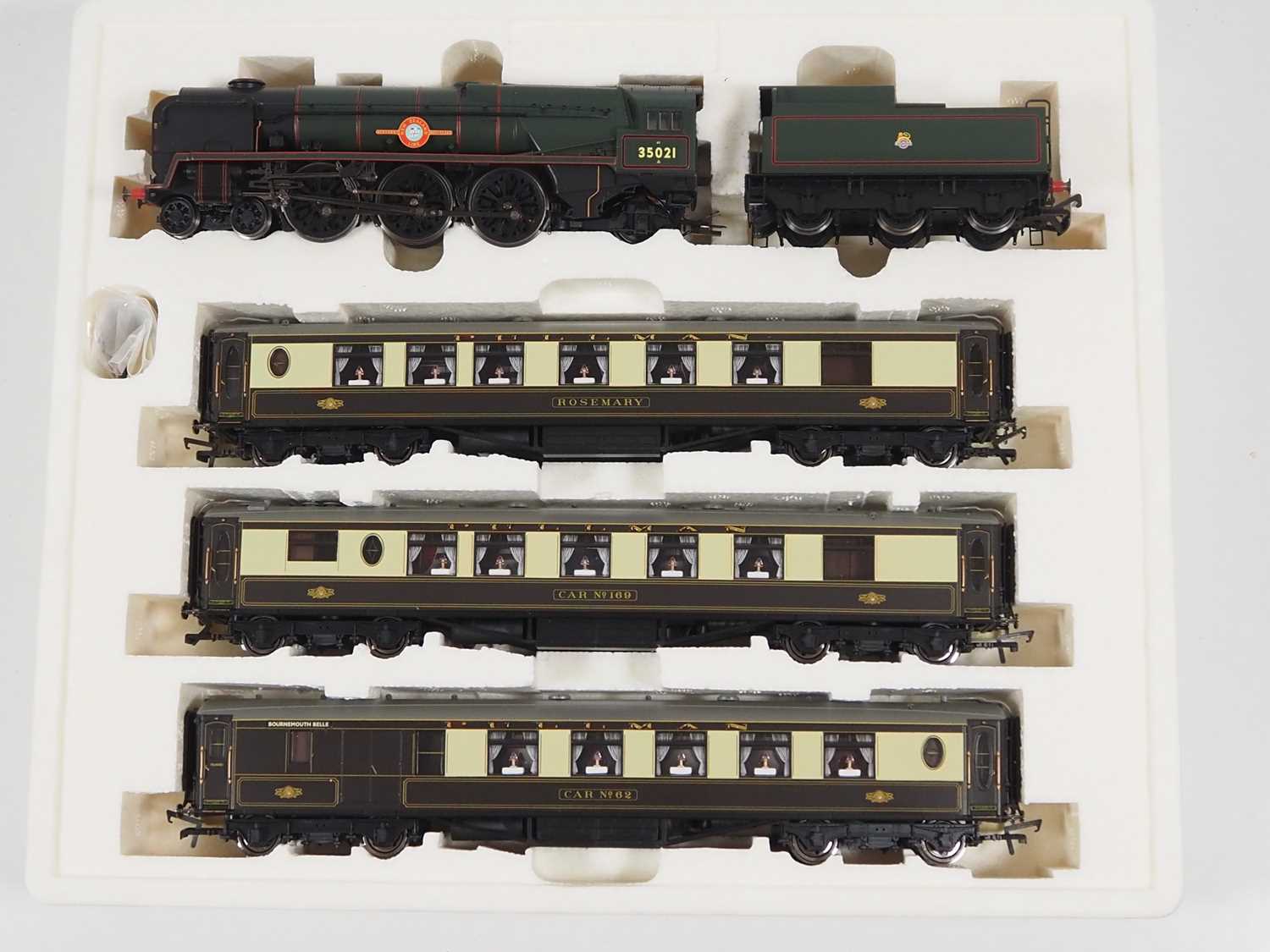 A HORNBY R2300 OO gauge 'Bournemouth Belle' train pack comprising a Merchant Navy class steam - Image 2 of 2