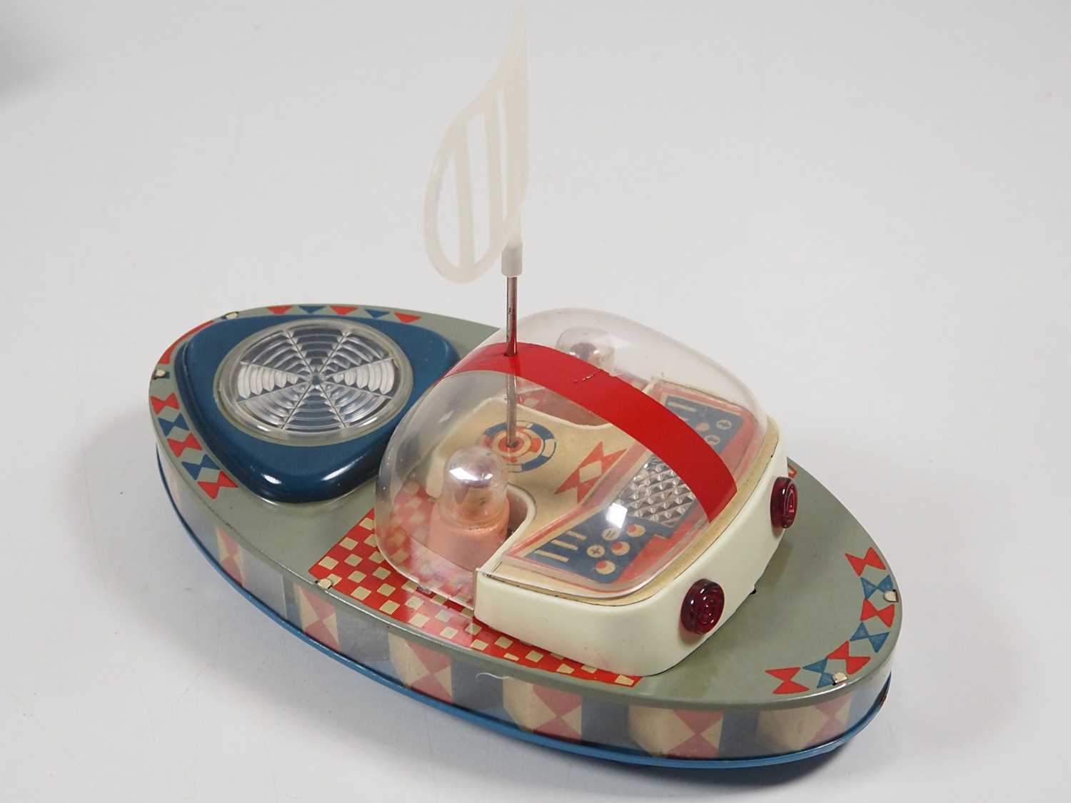 An ITES vintage Czechoslovakian tinplate battery operated cosmic exploration vehicle in original box - Image 5 of 6