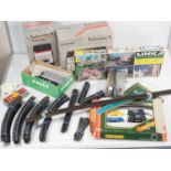 A large quantity of OO gauge model railway accessories and track to include a Zero 1 control