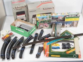 A large quantity of OO gauge model railway accessories and track to include a Zero 1 control