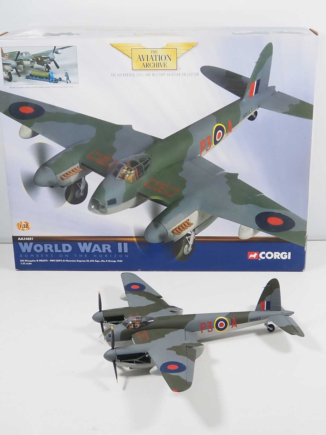 A CORGI Aviation Archive AA34601 diecast 1:32 scale DeHavilland Mosquito B MkXVI aircraft - VG/E