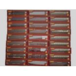 A large group of MAINLINE boxed OO gauge coaches in BR, LMS and GWR liveries - VG in G/VG boxes (