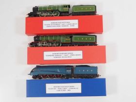 A group of unboxed HORNBY OO gauge steam locomotives comprising classes A1, A3 and A4 in LNER