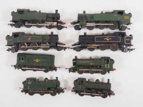 A group of unboxed TRI-ANG TT gauge small steam tank locos together with a diesel shunter - F/G