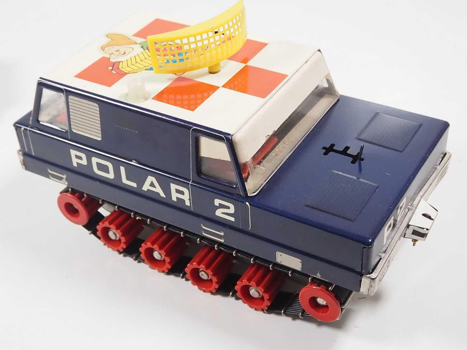 An ITES vintage Czechoslovakian tinplate battery operated polar exploration vehicle in original - Image 3 of 7