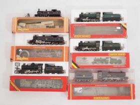 A group of HORNBY OO gauge steam locomotives in BR black and green liveries - VG in F/G boxes (6)