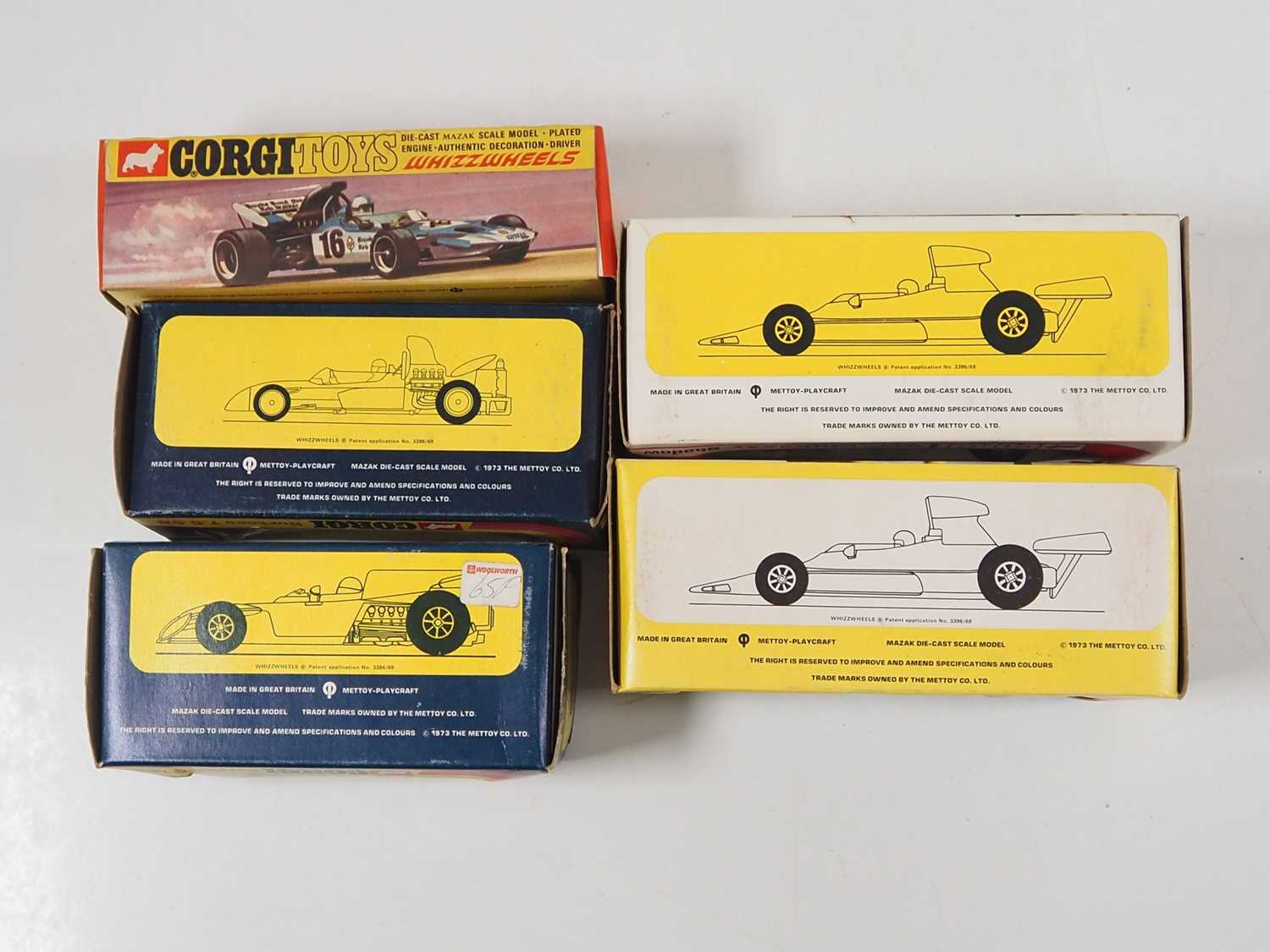 A group of CORGI diecast Formula 1 racing cars comprising numbers 150, 152, 153, 155 and 156 - VG in - Image 5 of 5