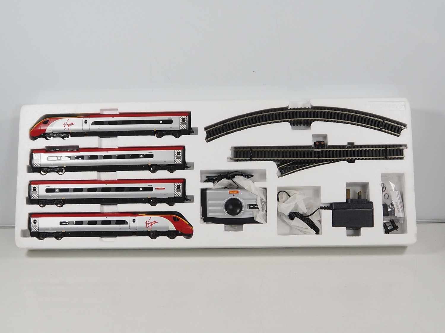 A HORNBY R1134 OO gauge 'Virgin Trains Pendolino' train set comprising a 4-car train and track, - Image 2 of 7