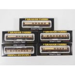 A group of FARISH by BACHMANN N gauge Mark 1 Pullman cars to include 'The Hadrian Bar' - VG/E in