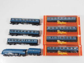 A group of HORNBY OO gauge rolling stock comprising an unboxed Coronation class steam locomotive '