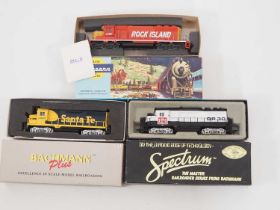 A group of American outline HO gauge diesel locomotives by BACHMANN/SPECTRUM and ATHEARN in