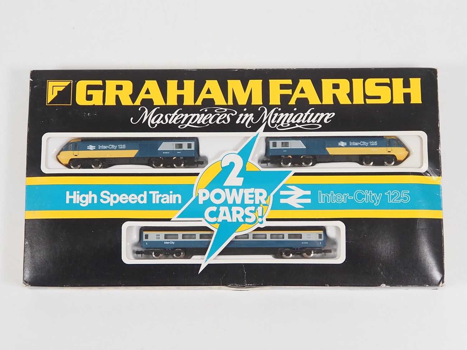 A FARISH 8125 N gauge Intercity 125 train pack in original blue/grey livery together with four - Image 3 of 4