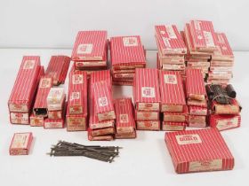 A large quantity of mostly boxed HORNBY DUBLO OO gauge 2-rail track and accessories - G/VG in F/G