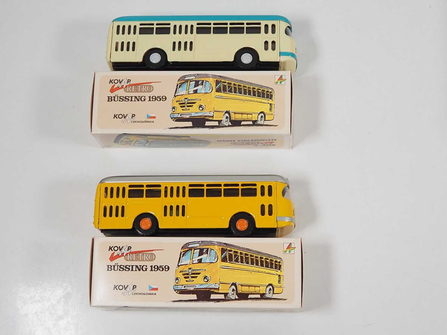 A KOVAP Czech made replica tinplate 'Circus Set #1' together with a pair of tinplate buses by the - Image 2 of 6