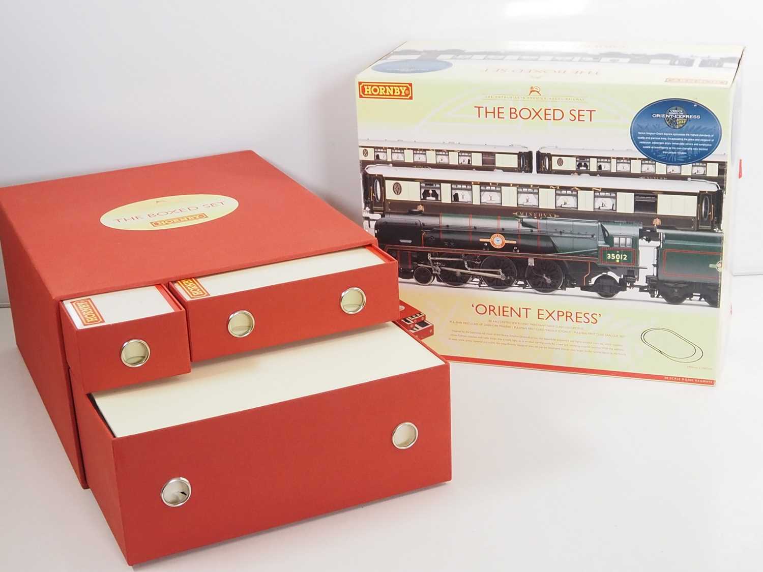 A HORNBY R1038 OO gauge 'Orient Express' premium boxed set comprising a Merchant Navy Class steam