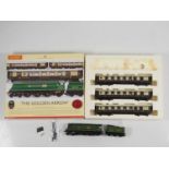 A HORNBY OO gauge R2369 'The Golden Arrow' train pack, one smoke deflector detached from loco but