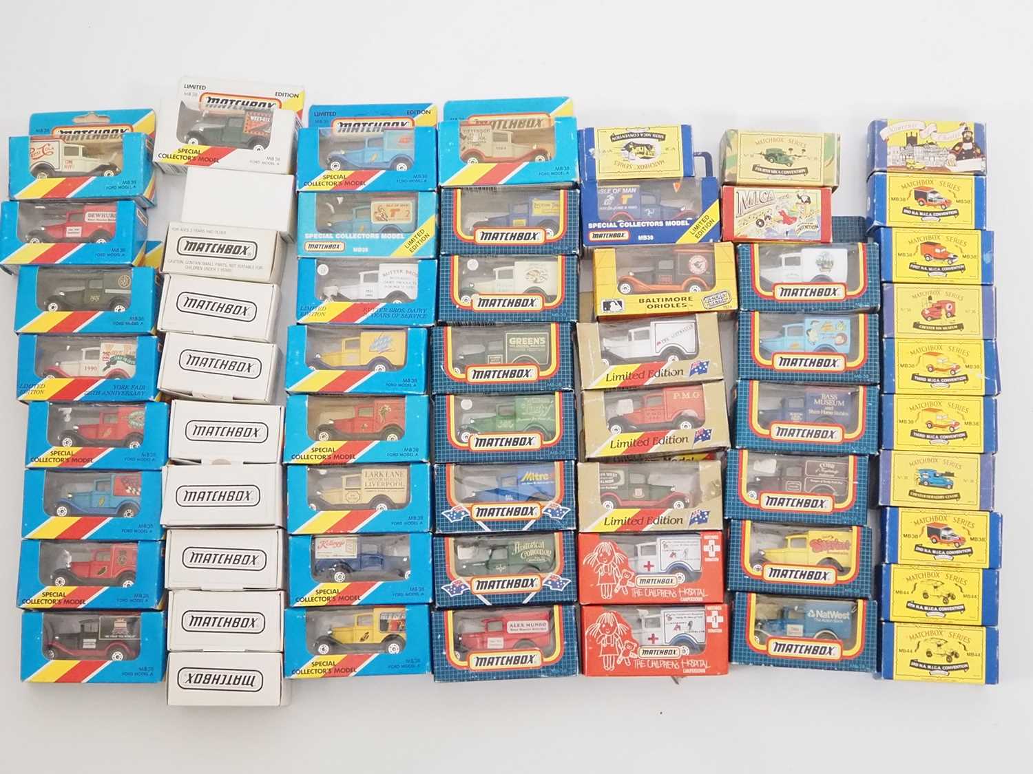 A large group of MATCHBOX diecast later production (Macau) vans - mostly Code 3 limited editions