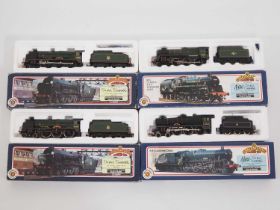 A group of BACHMANN OO gauge steam locomotives in BR black and green liveries - G/VG in G boxes (4)