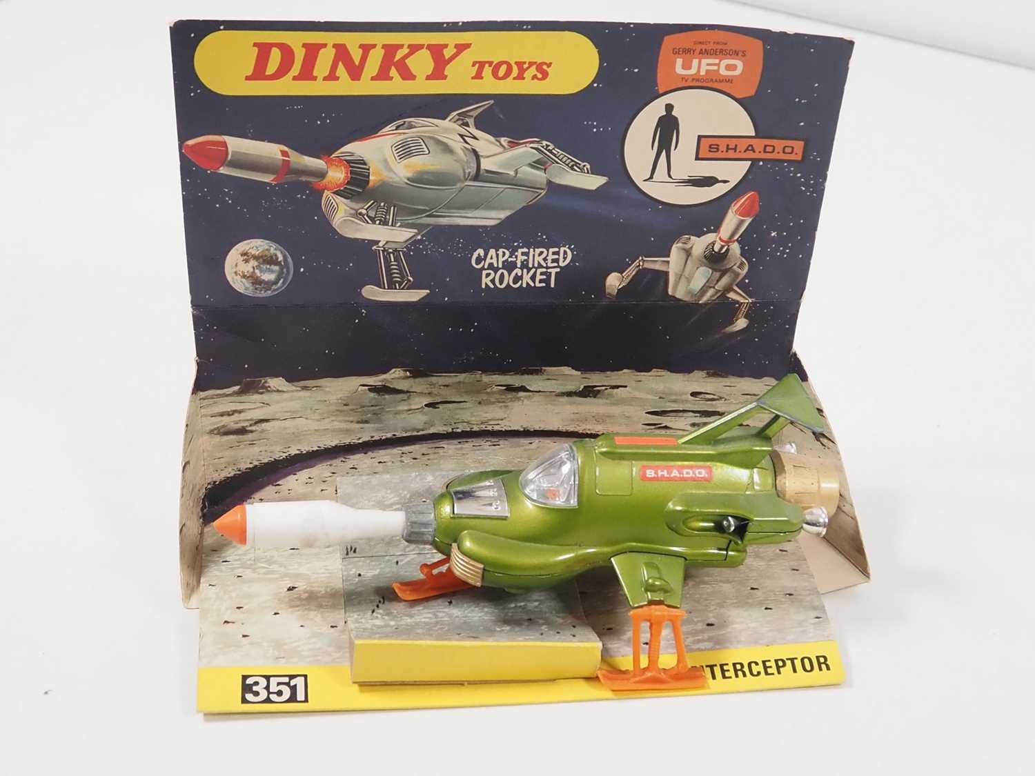 A DINKY 351 Gerry Anderson's 'UFO' Interceptor in metallic green with missile, pictorial card box - Image 3 of 10