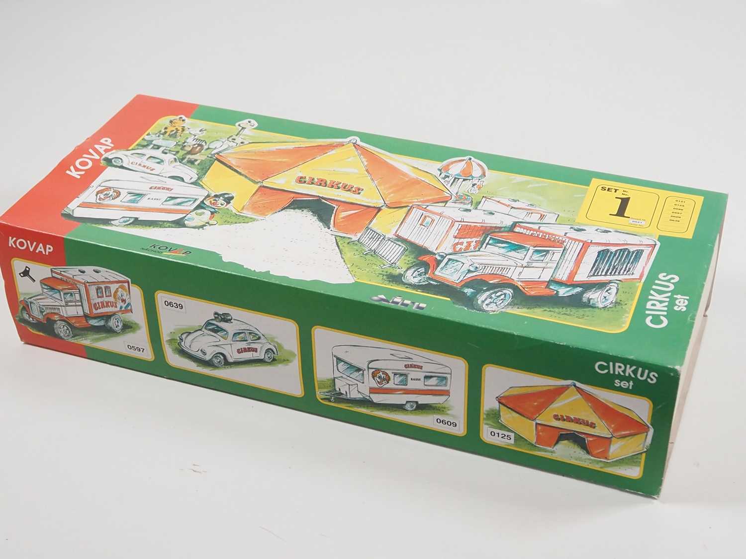 A KOVAP Czech made replica tinplate 'Circus Set #1' together with a pair of tinplate buses by the - Image 6 of 6