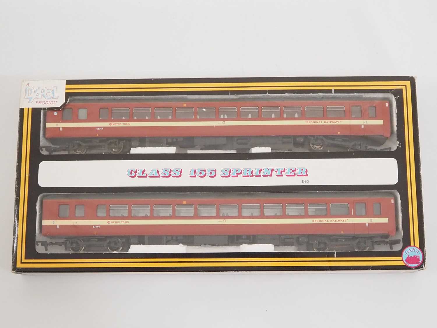 A DAPOL OO gauge class 155 2-car Sprinter DMU in WYPTE red/cream livery together with a HORNBY 2-car - Image 3 of 4