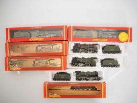A group of HORNBY OO gauge Schools class steam locomotives comprising 2x Repton, Eton, Cranleigh and