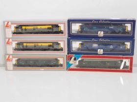 A group of LIMA OO gauge class 37 diesel locomotives in various liveries (one duplicate noted) -