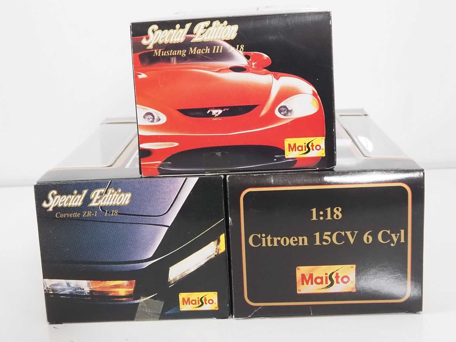 A mixed group of MAISTO 1:18 scale diecast cars - all as new - VG/E in VG boxes (7) - Image 2 of 3