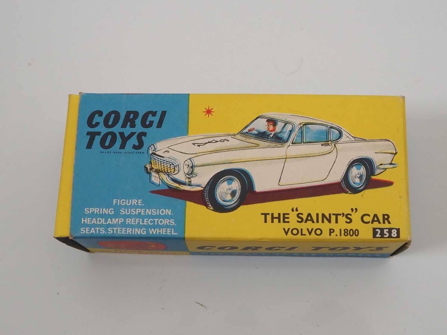 A CORGI 258 diecast 'The Saint's' Volvo P1800 with white body, red interior with figure, silver - Image 4 of 5