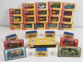 A group of early MATCHBOX MODELS OF YESTERYEAR in various style boxes to include a G-6 Gift Set -