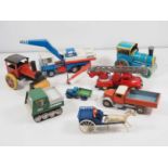 A selection of unboxed tinplate/composite vehicles etc, mostly by Eastern European manufacturers -