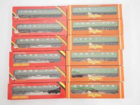 A group of HORNBY boxed OO gauge Maunsell coaches in Southern Railway green liveries - G/VG in G