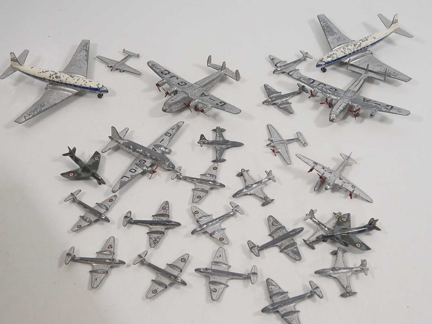 A group of playworn DINKY diecast toys comprising a large selection of aircraft and a group of - Image 4 of 4