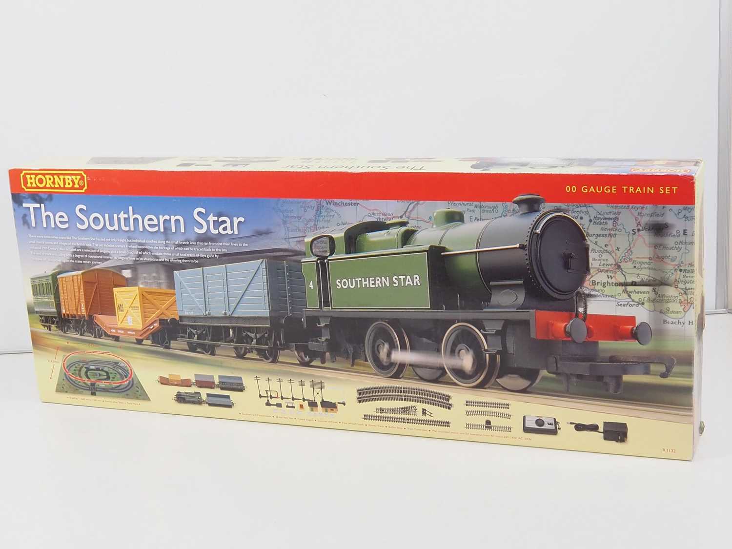 A HORNBY R1132 OO gauge 'The Southern Star' train set comprising a steam loco, wagons, coach and - Image 6 of 8