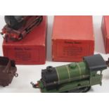 A pair of HORNBY O gauge No. 501 clockwork locomotives comprising examples in LMS and LNER