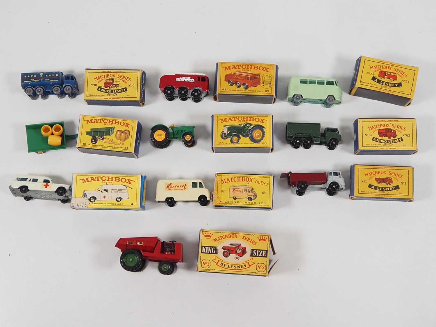 A group of MATCHBOX 1-75 series diecast vehicles together with a King Size example in type B,C,D and