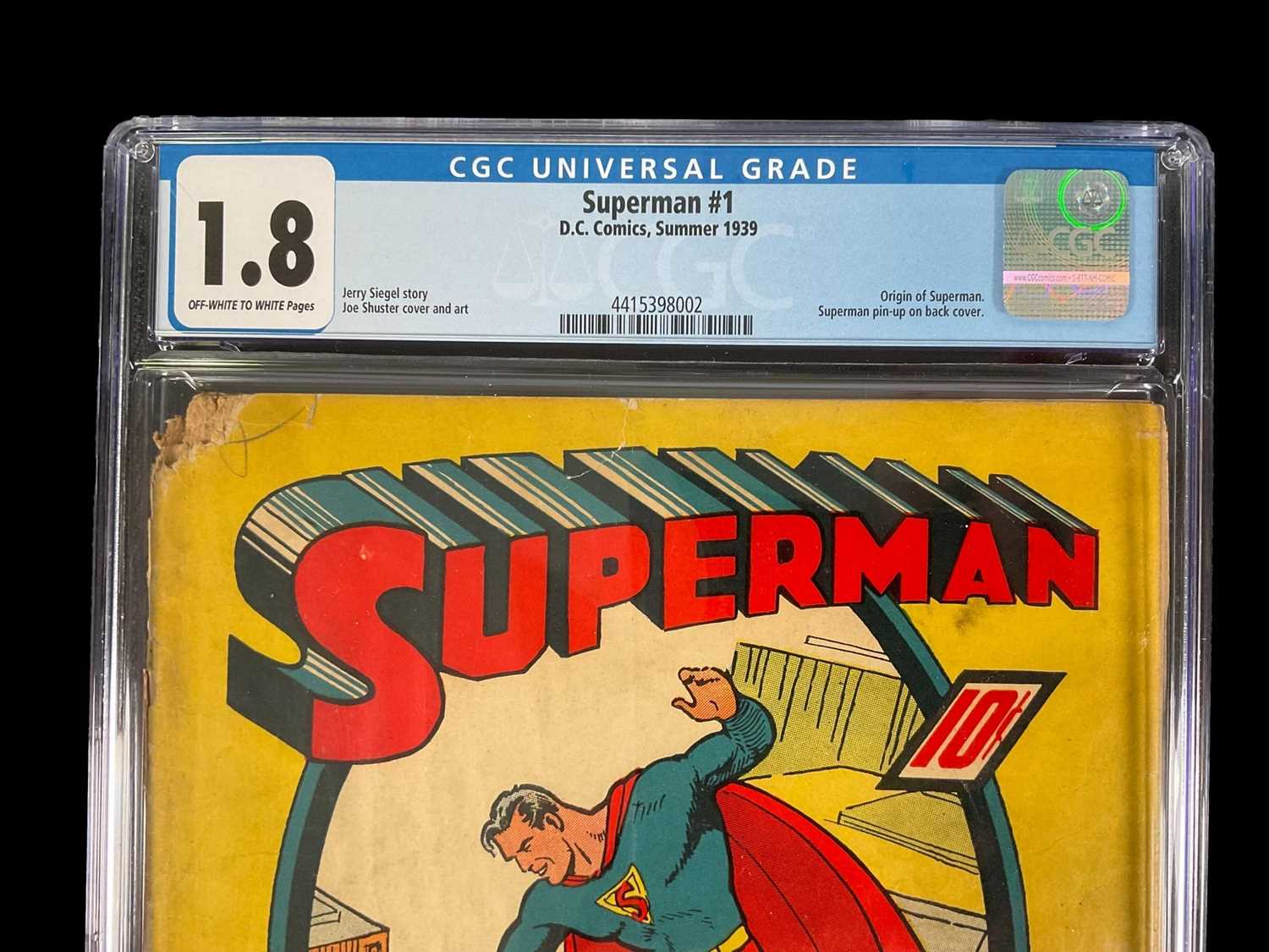 SUPERMAN #1 (1939 - DC) GRADED 1.8 (GD-) by CGC with off-white to white pages. A truly historical - Image 14 of 18