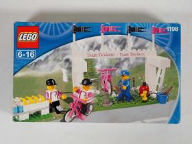 LEGO 1198 - 'Telekom Cyclists and Service Crew' - appears complete in original box - items still