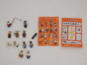 LEGO - A mixed box of Lego pieces to include some Series 4 Mini Figures