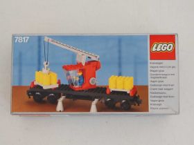 LEGO TRAINS 7817 - Crane Wagon - Appears complete in original box - item has been built -